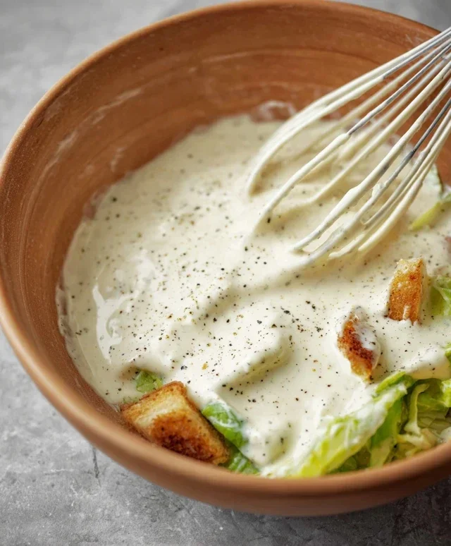 Caesar Salad Dressing (Classic, Creamy & 5 Minutes) 🥗