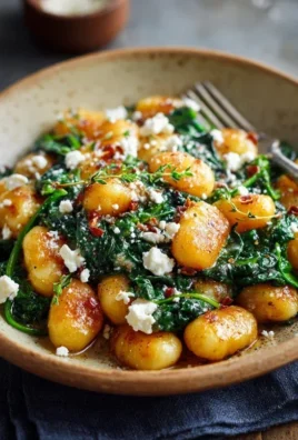 Crispy Gnocchi With Spinach And Feta