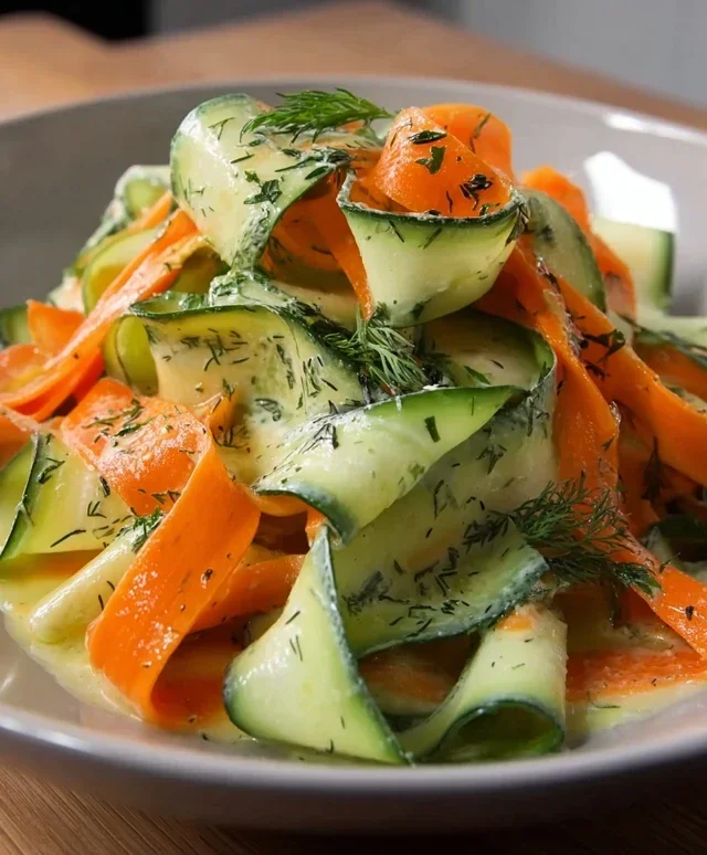 Carrot and Cucumber Ribbon Salad