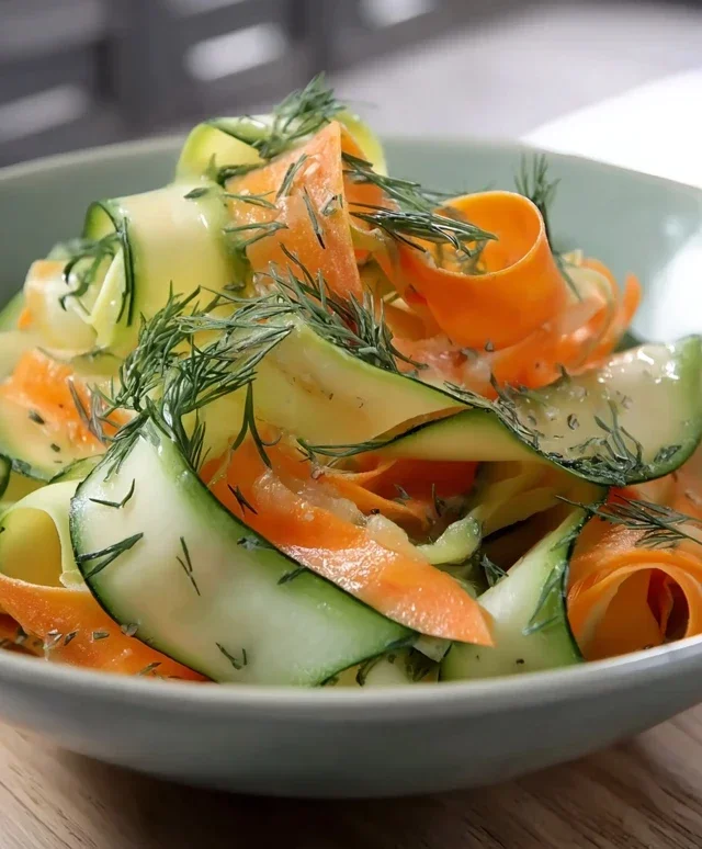 Carrot and Cucumber Ribbon Salad