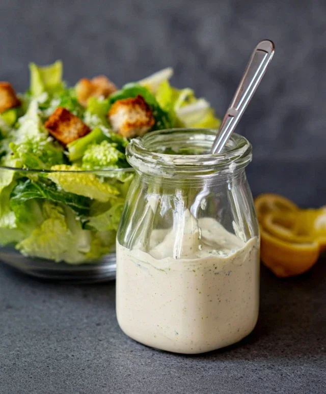 Homemade Creamy Caesar Salad Dressing