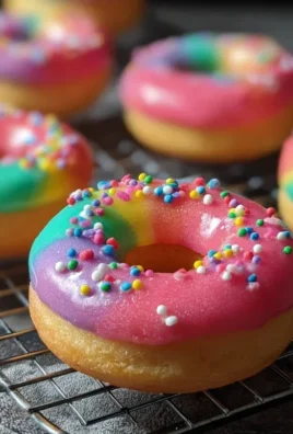 Mini Rainbow Vanilla Bean Donuts