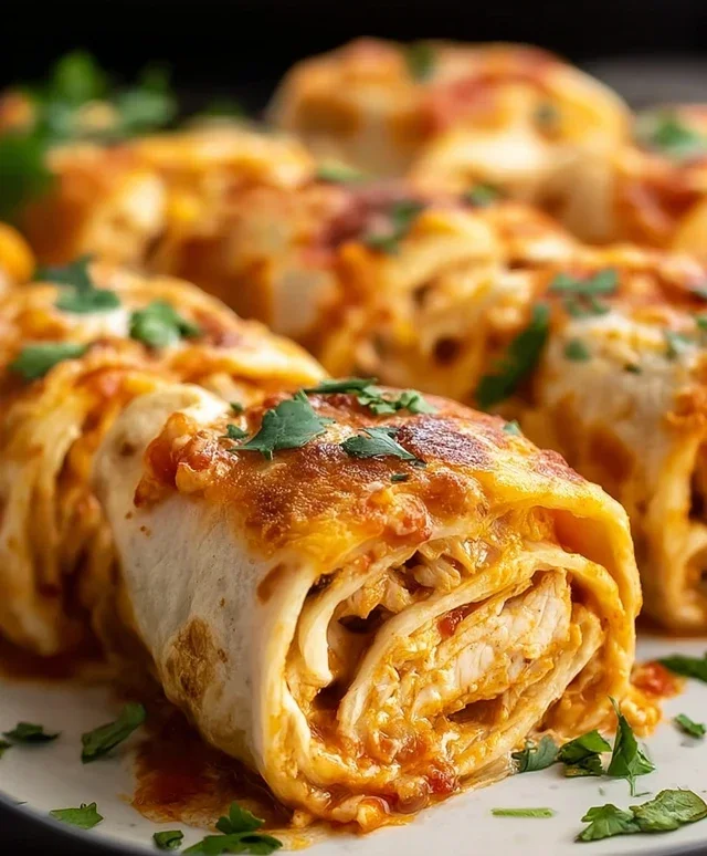 Chicken Enchilada Roll Ups