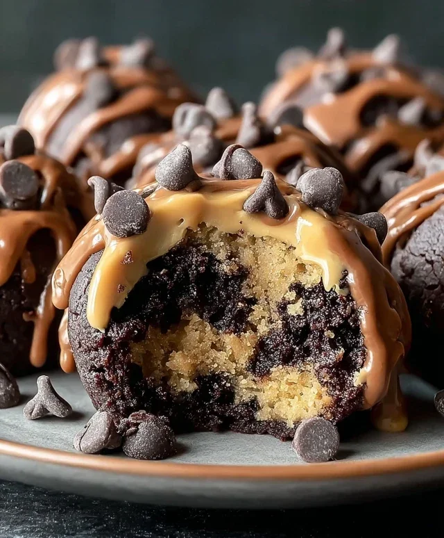Chocolate Chip Cookie Dough Brownie Bombs