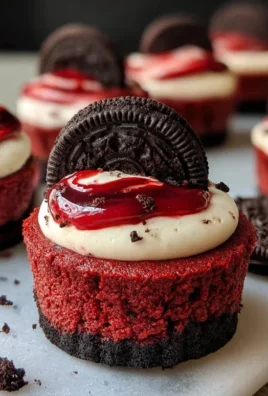 Mini Red Velvet Oreo Cheesecakes
