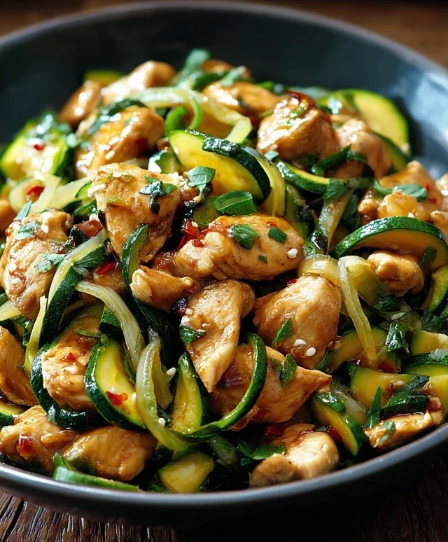 Chicken Zucchini Stir Fry