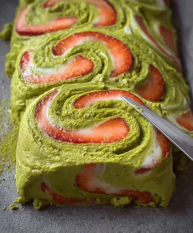Strawberry Matcha Latte Rolls