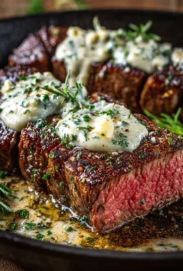 Garlic Butter Steak With Parmesan Cream Sauce