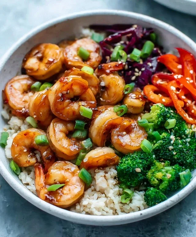 Honey Garlic Shrimp Bowls