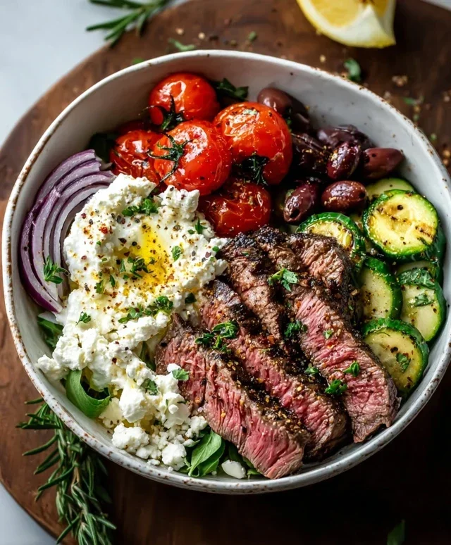 Mediterranean Steak Bowl Recipe