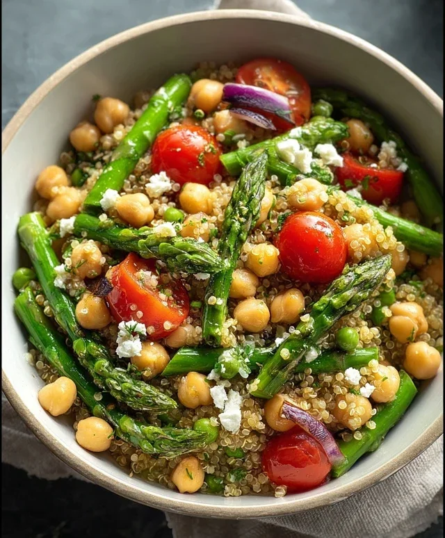 Asparagus Chickpea Quinoa Salad