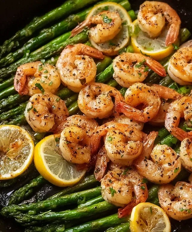 Lemon Garlic Shrimp and Asparagus (20-Minutes)