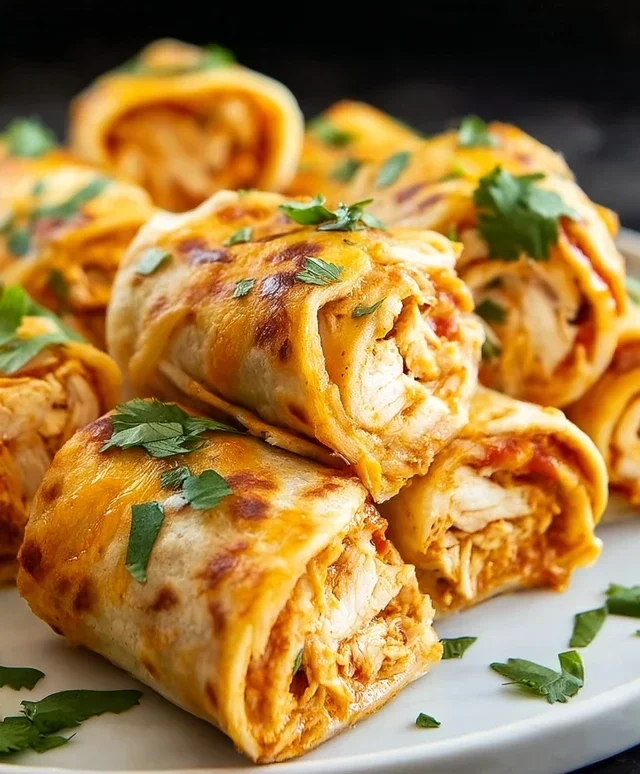 Chicken Enchilada Roll Ups