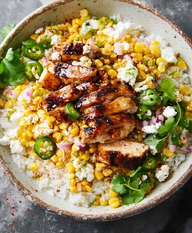 Street Corn Chicken Rice Bowl Recipe