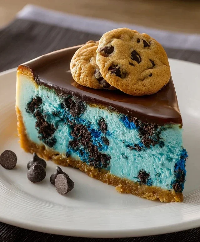 Cookie Monster Cheesecake