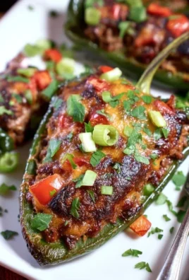 Brisket Stuffed Poblano Peppers