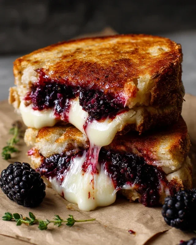 Blackberry Balsamic and Brie Grilled Cheese