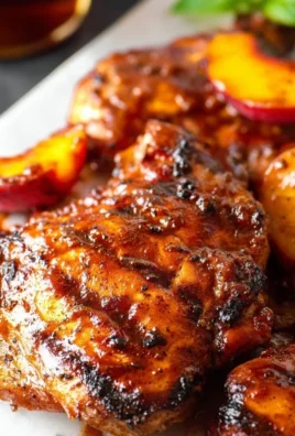 Grilled Bourbon Extract Extract Peach BBQ Chicken
