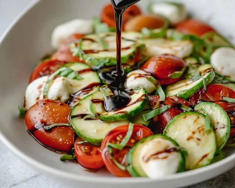Fresh Cucumber Caprese Salad