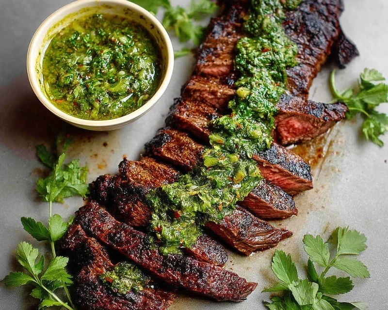 Skirt Steak Marinade Recipe with Chimichurri Recipe
