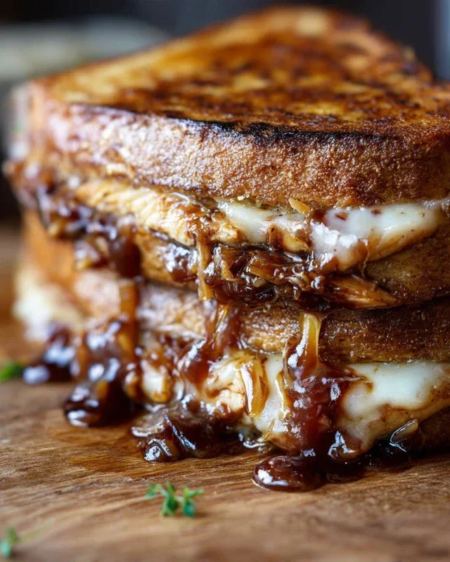 BBQ Chicken Grilled Cheese Sandwich