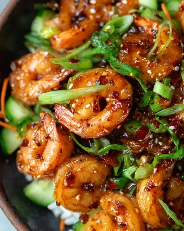 Honey Garlic Shrimp Bowls