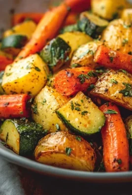 Garlic Herb Roasted Potatoes Carrots and Zucchini