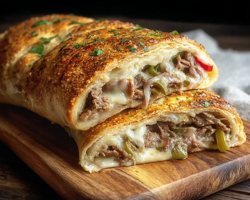 Philly Cheesesteak Stromboli