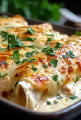 Creamy White Chicken Enchiladas