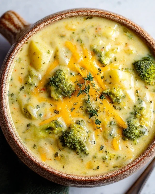 Broccoli Potato Cheese Soup Recipe
