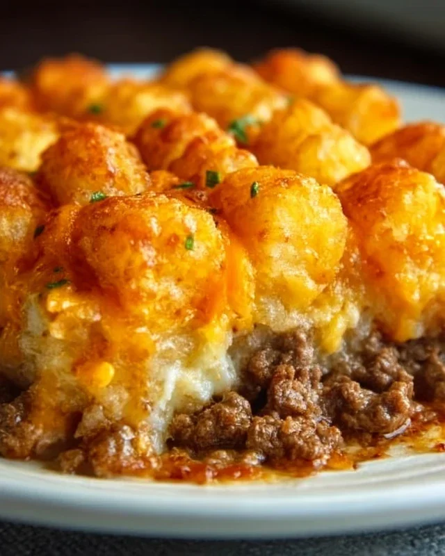 Tater Tot Casserole with Ground Beef