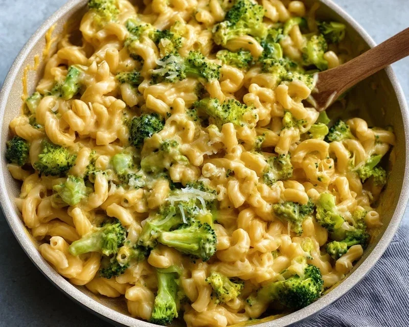 One Pot Healthy Broccoli Mac and Cheese