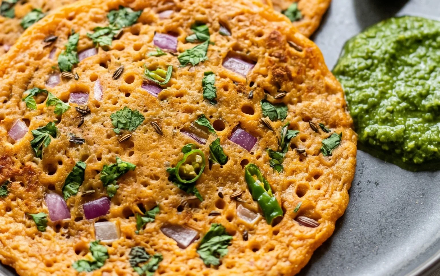 Masoor Dal Chilla | Savory Red Lentil Pancakes