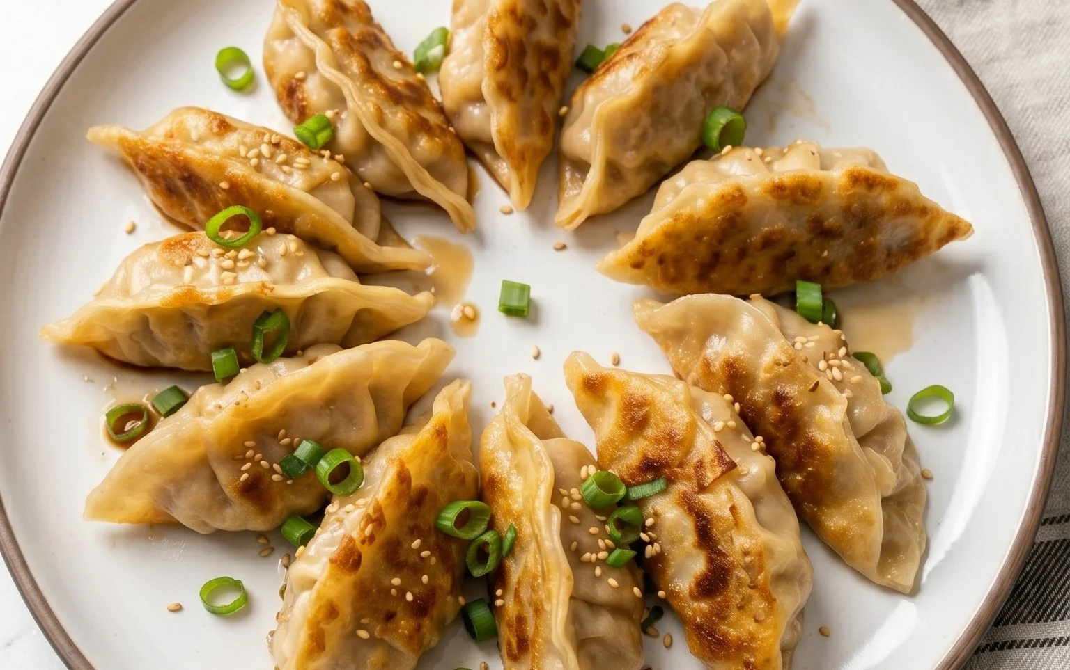 Chicken Potstickers (Pan Fried Dumplings)