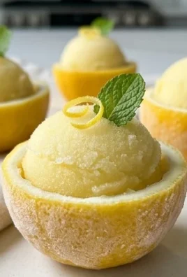 Sorbetto di Limone Dressed Up in a Frozen Lemon Shell