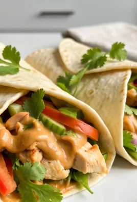 Thai Peanut Chicken Wraps