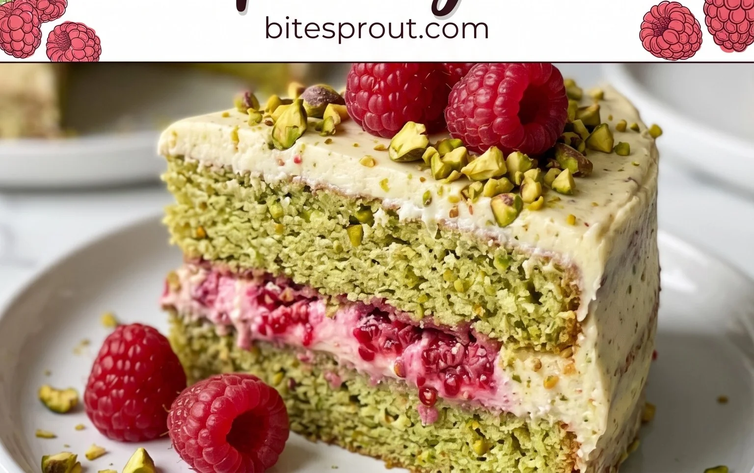 Pistachio Raspberry Cake