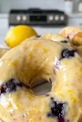 Baked Lemon Blueberry Doughnuts