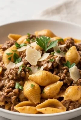 Creamy Beef and Shells
