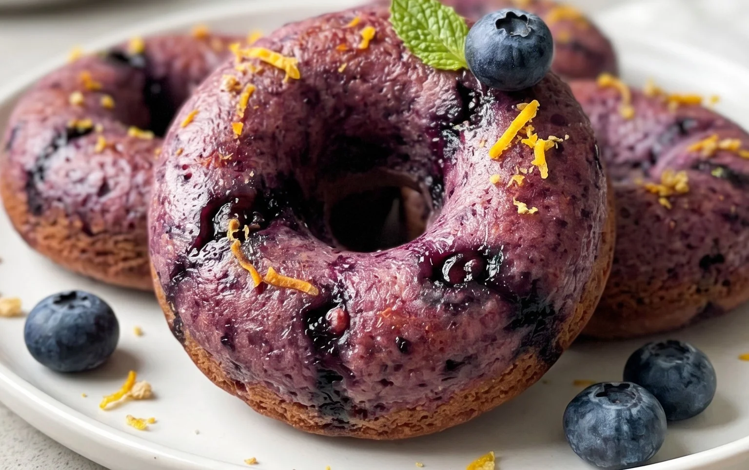 Wild Blueberry Cake Donuts