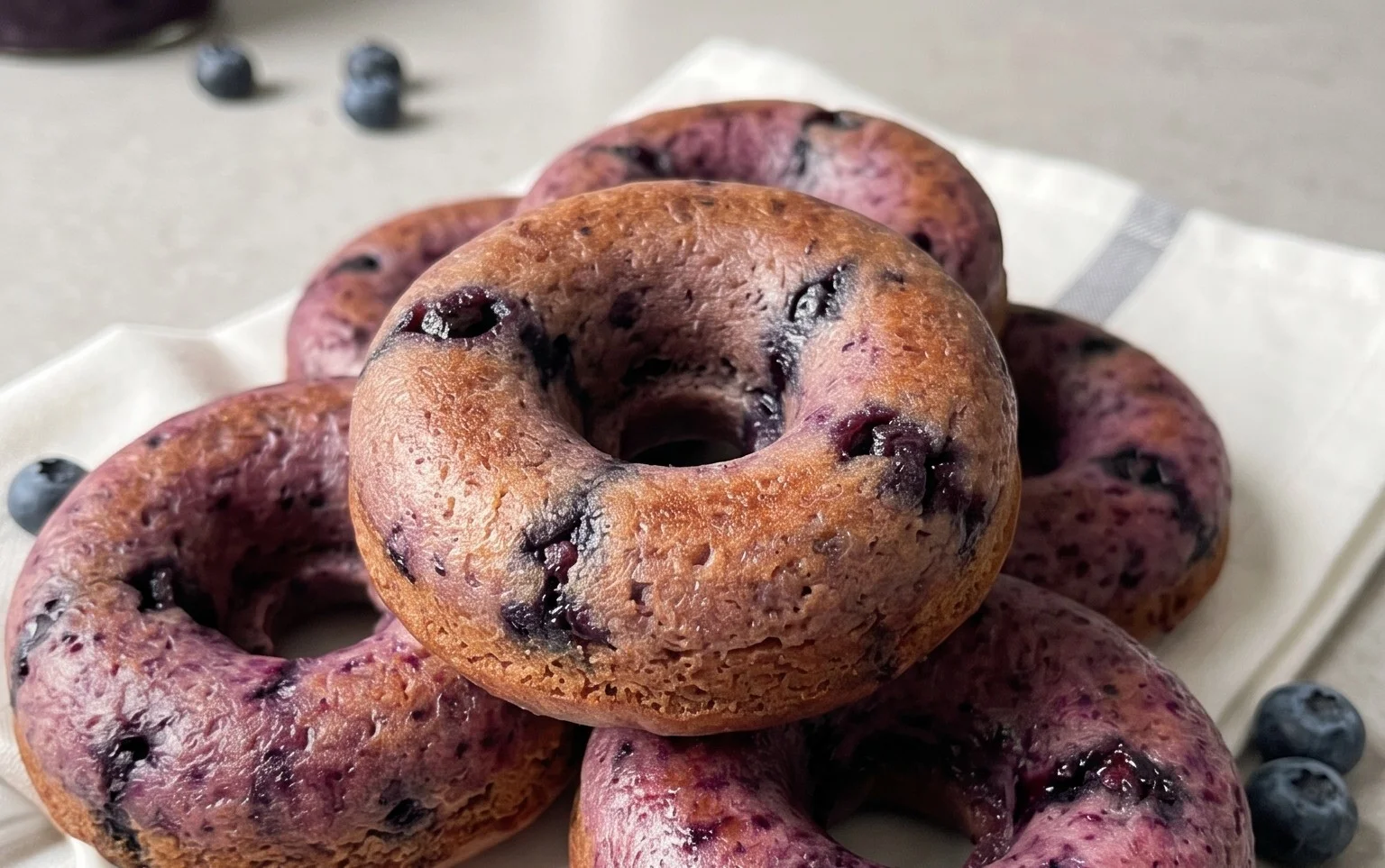 Wild Blueberry Cake Donuts