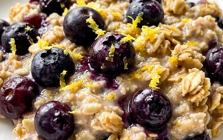 Lemon Blueberry Baked Oats