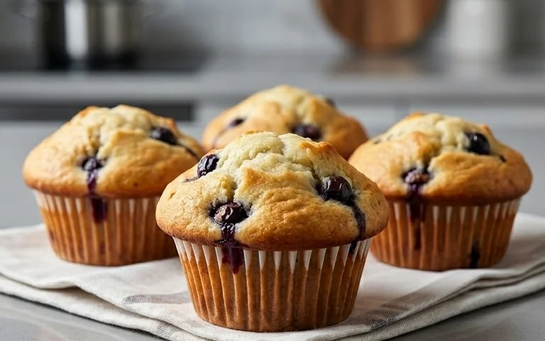 Sour Cream Blueberry Muffins