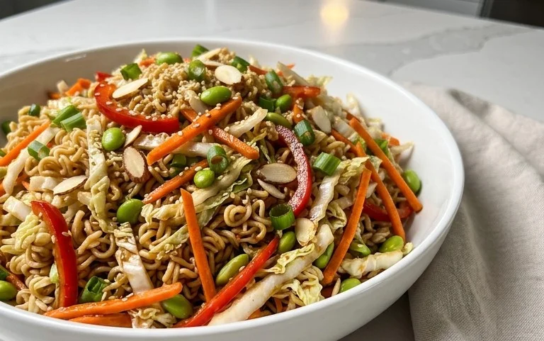 Crunchy Asian Ramen Noodle Salad Recipe