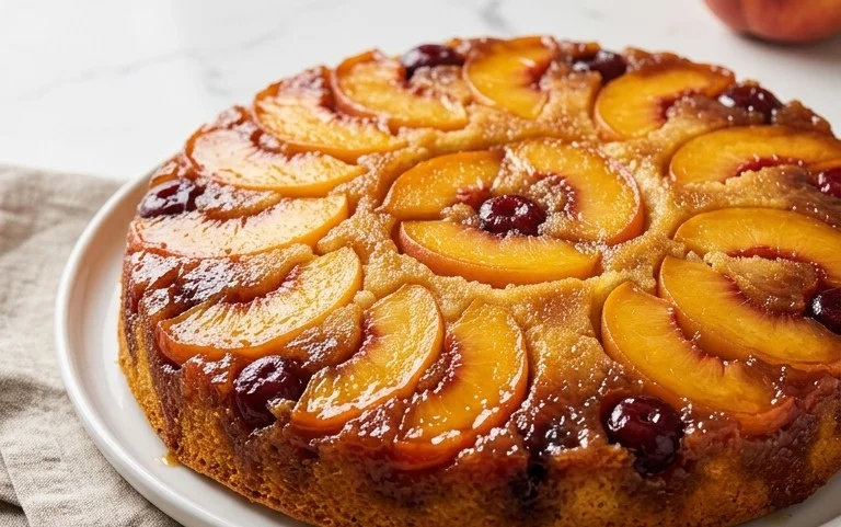 Peach Upside-Down Cake Recipe