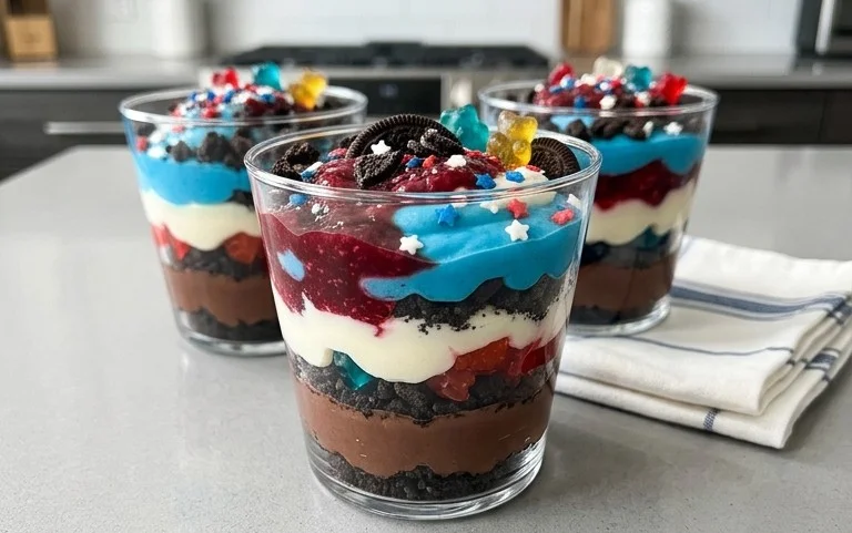 Red, White and Blue Dirt Cups
