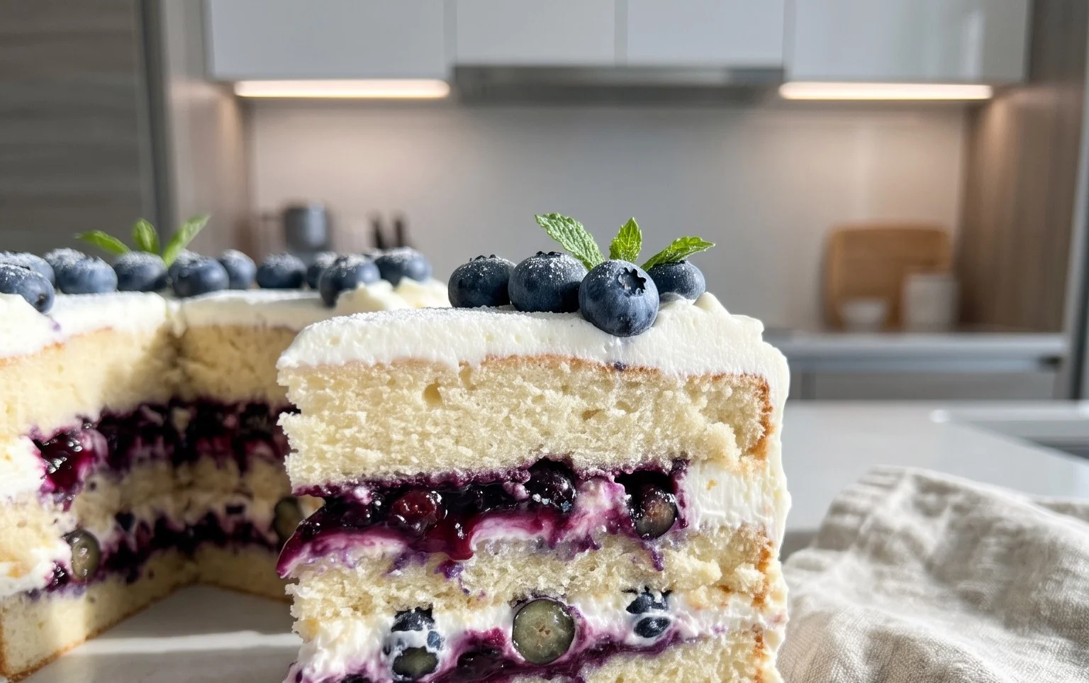 Nova Scotia Blueberry Cream Cake