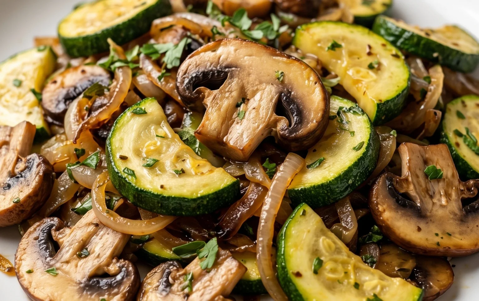 Skillet Zucchini and Mushrooms