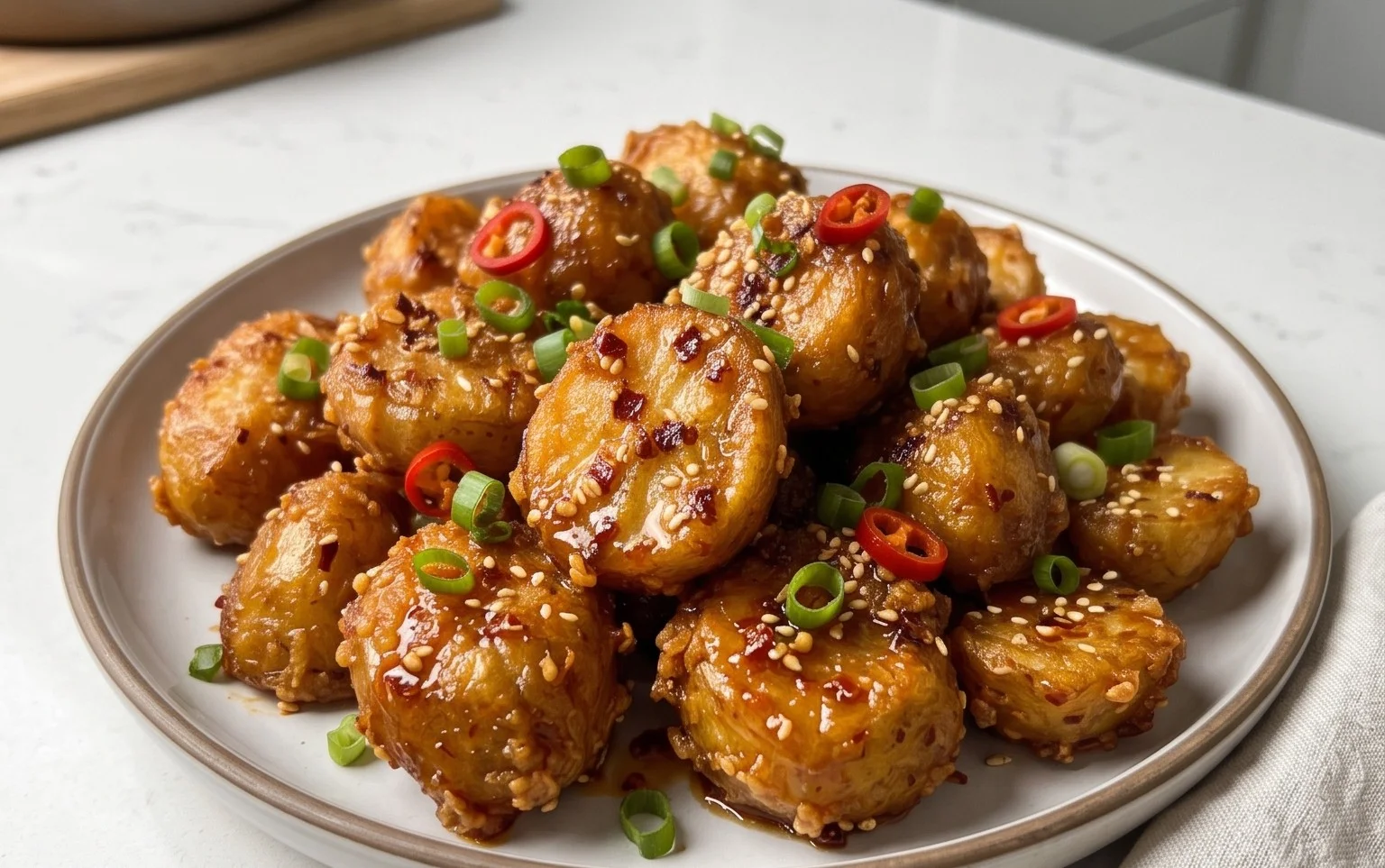 Crispy Honey Chilli Potatoes