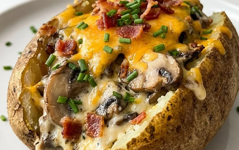 The Ultimate Stuffed Baked Potatoes with Mushrooms